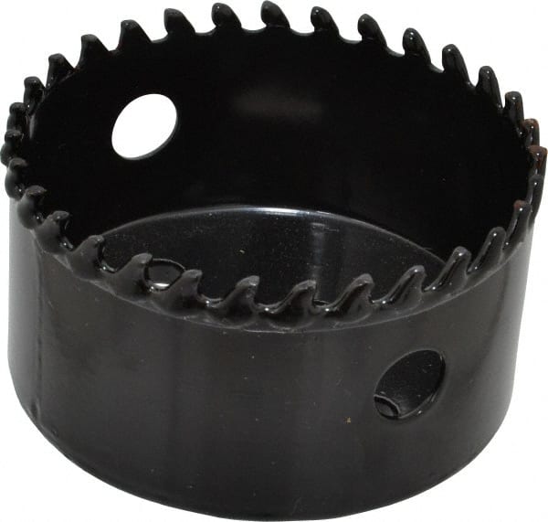 Starrett - 3-3/8" Diam, 1-5/8" Cutting Depth, Hole Saw - Carbide-Tipped Saw, Toothed Edge - Exact Tooling
