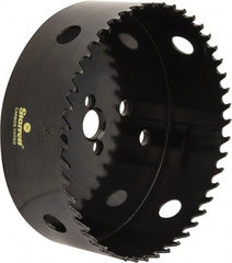 Starrett - 5" Diam, 1-5/8" Cutting Depth, Hole Saw - Carbide-Tipped Saw, Toothed Edge - Exact Tooling