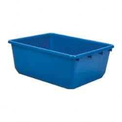 Quantum Storage - 100 Lb Load Capacity Blue Polypropylene Tote Container - Nesting, 24-1/2" Long x 19" Wide x 9-1/2" High - Exact Tooling