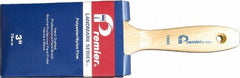 Premier Paint Roller - 3" Flat Synthetic Varnish Brush - 3-1/4" Bristle Length, 7-1/2" Wood Handle - Exact Tooling