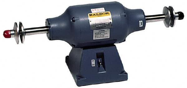 Baldor - 8" Wheel Diam x 1-1/4" Wheel Width, 3/4 hp Buffer - 3/4" Arbor Hole Diam, 1 Phase, 1,800 Max RPM, 115/230 Volts - Exact Tooling