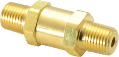 Parker - 1/4" Brass Check Valve - Inline, MNPT x MNPT, 3,000 WOG - Exact Tooling