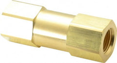 Parker - 1/2" Brass Check Valve - Inline, FNPT x FNPT, 3,000 WOG - Exact Tooling