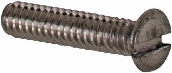 Value Collection - M1.6x0.35 Metric Coarse, 8mm OAL Slotted Drive Machine Screw - Flat Head, Grade 18-8 & A2 Stainless Steel, Uncoated, Without Washer - Exact Tooling