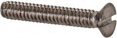 Value Collection - M1.6x0.35 Metric Coarse, 10mm OAL Slotted Drive Machine Screw - Flat Head, Grade 18-8 & A2 Stainless Steel, Uncoated, Without Washer - Exact Tooling