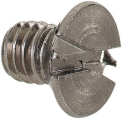 Value Collection - M3.5x0.60 Metric Coarse, 5mm OAL Slotted Drive Machine Screw - Flat Head, Grade 18-8 & A2 Stainless Steel, Uncoated, Without Washer - Exact Tooling