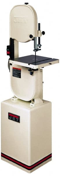 Jet - 13-1/2 Inch Throat Capacity, Vertical Bandsaw - 3000 SFPM, 1 HP, Single Phase - Exact Tooling