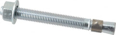 Red Head - 3/4 Inch Diameter, 3/4-10 Inch Thread, 7 Inch Overall Length, Grade 3, Wedge Expansion Concrete Anchor - Steel, Zinc Plated, 5-1/8 Inch Thread Length, Tie Wire Head, 3/4 Inch Drill - Exact Tooling