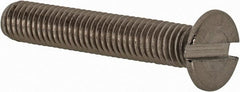 Value Collection - M5x0.80 Metric Coarse, 30mm OAL Slotted Drive Machine Screw - Flat Head, Grade 18-8 & A2 Stainless Steel, Uncoated, Without Washer - Exact Tooling