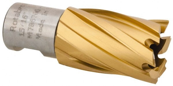 Hougen - 15/16" Diam x 1" Deep High Speed Steel Annular Cutter - Exact Tooling