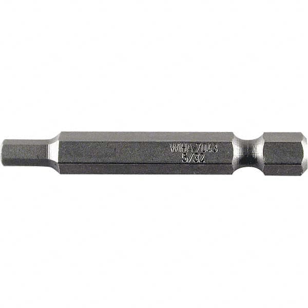 Wiha - 5/32" Power Bit - 1/4" Drive, 2" OAL - Exact Tooling