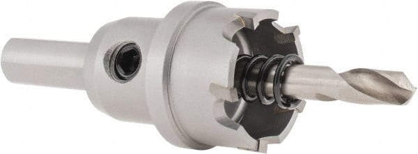 Hougen - 1" Diam, 1/8" Cutting Depth, Hole Saw - Carbide-Tipped Saw, Toothed Edge - Exact Tooling