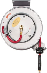 PRO-SOURCE - 25' Spring Retractable Hose Reel - 300 psi, Hose Included - Exact Tooling