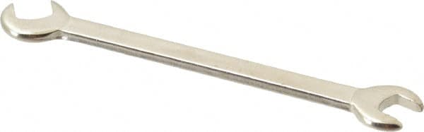 Proto - 7/32" x 1/4" Standard Ignition Open End Wrench - 3" OAL, Double End, Satin Finish, 15° & 60° Head Angle - Exact Tooling