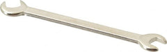Proto - 7/32" x 1/4" Standard Ignition Open End Wrench - 3" OAL, Double End, Satin Finish, 15° & 60° Head Angle - Exact Tooling