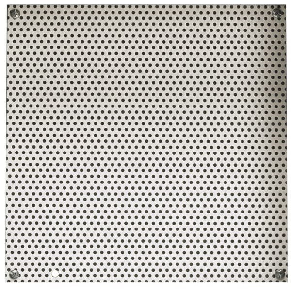 Cooper B-Line - 14-1/2" OAW x 17" OAH Powder Coat Finish Electrical Enclosure Perforated Panel - 20" x 16" Box, 16 Gauge Steel, Use with 20166-1/20168-1 - Exact Tooling