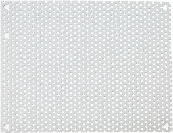 Cooper B-Line - 6-7/8" OAW x 8-7/8" OAH Powder Coat Finish Electrical Enclosure Perforated Panel - 10" x 8" Box, 16 Gauge Steel, Use with 1084-12CHC/1084-12CHCS/1086-12CHC - Exact Tooling