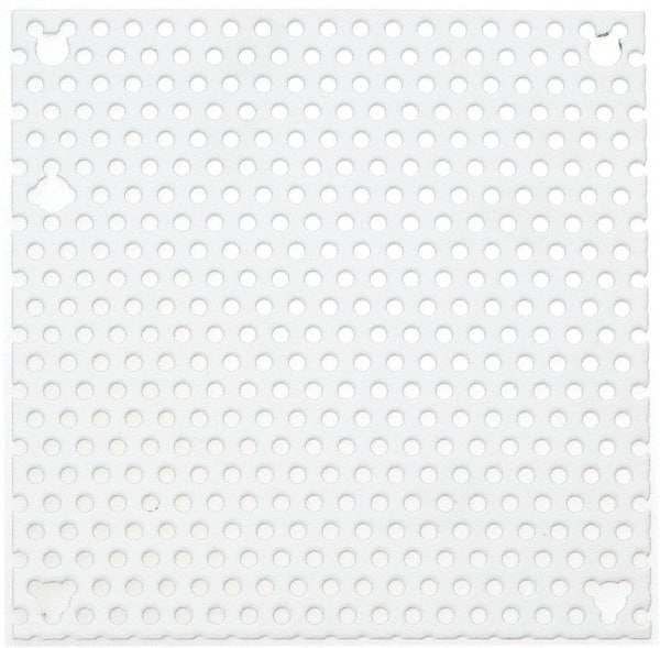 Cooper B-Line - 4-7/8" OAW x 4-7/8" OAH Powder Coat Finish Electrical Enclosure Perforated Panel - 6" x 6" Box, 16 Gauge Steel, Use with 664-12CH - Exact Tooling