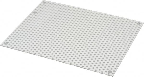 Cooper B-Line - 6-1/4" OAW x 8-1/4" OAH Powder Coat Finish Electrical Enclosure Perforated Panel - 10" x 8" Box, 16 Gauge Steel, Use with 1086 RHC - Exact Tooling