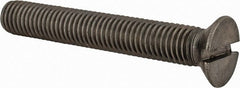 Value Collection - M12x1.75 Metric Coarse, 80mm OAL Slotted Drive Machine Screw - Flat Head, Grade 18-8 & A2 Stainless Steel, Uncoated, Without Washer - Exact Tooling
