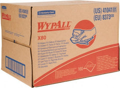WypAll - X80 Dry Shop Towel/Industrial Wipes - Brag Box/Double Top Box, 16-3/4" x 12-1/2" Sheet Size, Blue - Exact Tooling