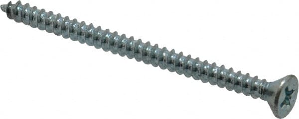 Value Collection - #6 Flat Head Phillips Sheet Metal Screw - Steel, 2" OAL, Grade 2 - Exact Tooling