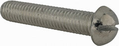 Value Collection - 1/2-13 UNC, 2-1/2" Length Under Head Slotted Drive Machine Screw - Round Head, Alloy Steel, Zinc-Plated Finish, Without Washer - Exact Tooling