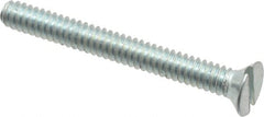 Value Collection - #4-40 UNC, 1" OAL Slotted Drive Machine Screw - Flat Head, Grade 2 Steel, Zinc-Plated Finish, Without Washer - Exact Tooling