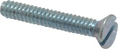 Value Collection - #6-32 UNC, 7/8" OAL Slotted Drive Machine Screw - Flat Head, Grade 2 Steel, Zinc-Plated Finish, Without Washer - Exact Tooling