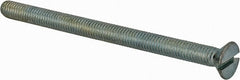 Value Collection - #10-32 UNF, 2-3/4" OAL Slotted Drive Machine Screw - Flat Head, Grade 2 Steel, Zinc-Plated Finish, Without Washer - Exact Tooling