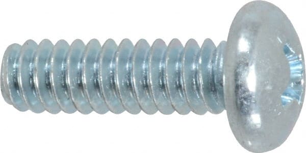 Value Collection - #10-24 UNC, 5/8" Length Under Head Phillips Drive Machine Screw - Pan Head, Grade 2 Steel, Zinc-Plated Finish, Without Washer - Exact Tooling