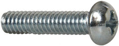 Value Collection - #8-32 UNC, 3/4" Length Under Head Phillips Drive Machine Screw - Round Head, Grade 2 Steel, Zinc-Plated Finish, Without Washer - Exact Tooling