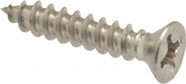 Value Collection - #6 Flat Head Phillips Sheet Metal Screw - Stainless Steel, 3/4" OAL, Grade 18-8 - Exact Tooling