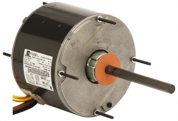US Motors - 1/2 hp, ODP Enclosure, Auto Thermal Protection, 1,075 RPM, 230 Volt, 60 Hz, Industrial Electric AC/DC Motor - Size 48 Frame, Hub/Stud Mount, 2 Speed, Ball Bearings, 3.3 Full Load Amps, B Class Insulation, CW Drive & Rev - Exact Tooling