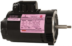 US Motors - 1/3 hp, ODP Enclosure, Auto Thermal Protection, 3,450 RPM, 115/208-230 Volt, 60 Hz, Industrial Electric AC/DC Motor - Size 56J Frame, J-Face Mount, 1 Speed, Ball Bearings, 6.2/2.9-3.1 Full Load Amps, B Class Insulation, CCW Drive End - Exact Tooling