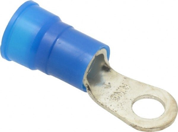 3M - 6 AWG Partially Insulated Crimp Connection Circular Ring Terminal - 1/4" Stud, Copper Contact - Exact Tooling
