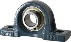 Value Collection - 6-3/16" OALBall Bearing Pillow Block - Cast Iron - Exact Tooling