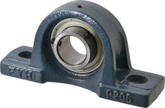 Value Collection - 6-3/16" OALBall Bearing Pillow Block - Cast Iron - Exact Tooling