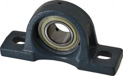 Value Collection - 6-3/16" OALBall Bearing Pillow Block - Cast Iron - Exact Tooling