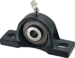 Value Collection - 4-7/8" OALBall Bearing Pillow Block - Cast Iron - Exact Tooling
