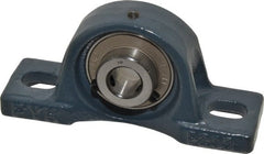 Value Collection - 4-7/8" OALBall Bearing Pillow Block - Cast Iron - Exact Tooling