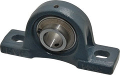 Value Collection - 5-1/2" OALBall Bearing Pillow Block - Cast Iron - Exact Tooling
