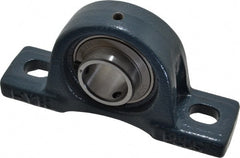 Value Collection - 5-1/2" OALBall Bearing Pillow Block - Cast Iron - Exact Tooling