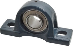 Value Collection - 6-3/16" OALBall Bearing Pillow Block - Cast Iron - Exact Tooling