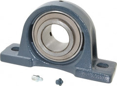 Value Collection - 8-13/16" OALBall Bearing Pillow Block - Cast Iron - Exact Tooling