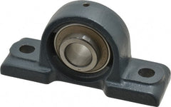 Value Collection - 5-1/2" OALBall Bearing Pillow Block - Cast Iron - Exact Tooling