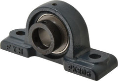 Value Collection - 5-1/2" OALBall Bearing Pillow Block - Cast Iron - Exact Tooling