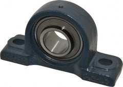 Value Collection - 6-3/4" OALBall Bearing Pillow Block - Cast Iron - Exact Tooling