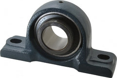 Value Collection - 8-13/16" OALBall Bearing Pillow Block - Cast Iron - Exact Tooling