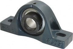 Value Collection - 5-1/2" OALBall Bearing Pillow Block - Cast Iron - Exact Tooling